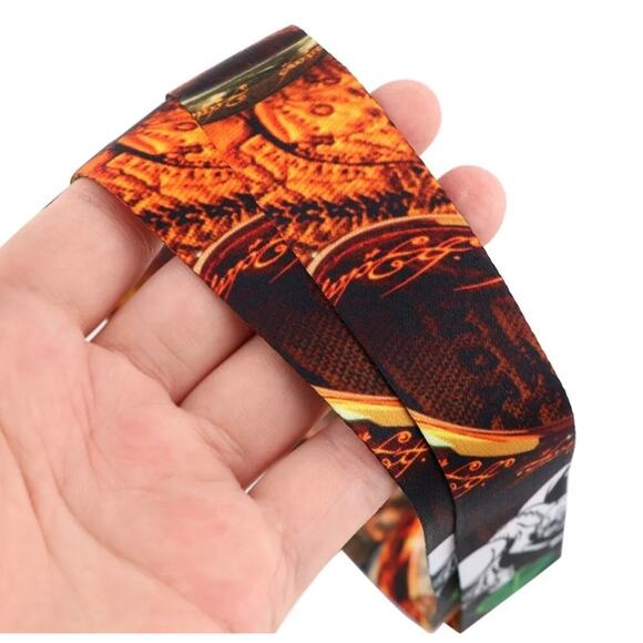 Warner Bros. Lord of the Rings Neck Lanyard & Clip Brown Fabric One Size Unisex - Picture 2 of 3